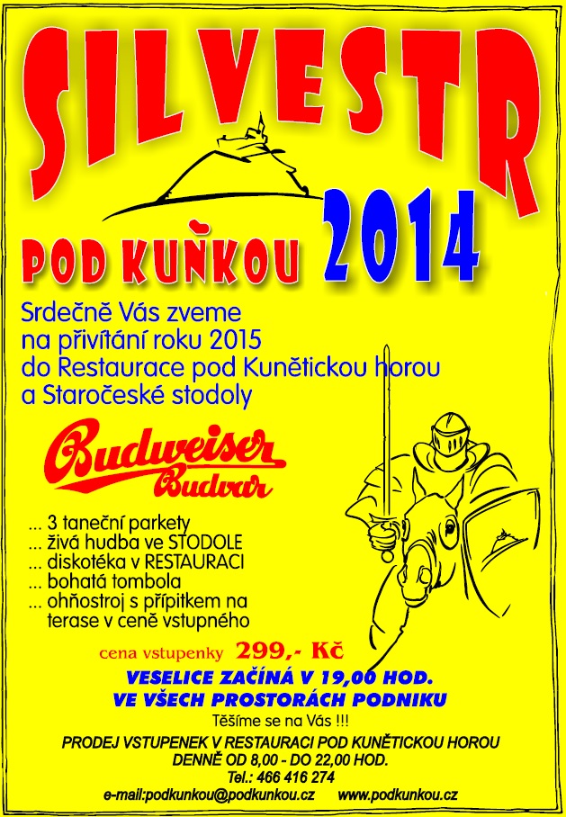 Silvestr Pod Kunětickou horou 2014